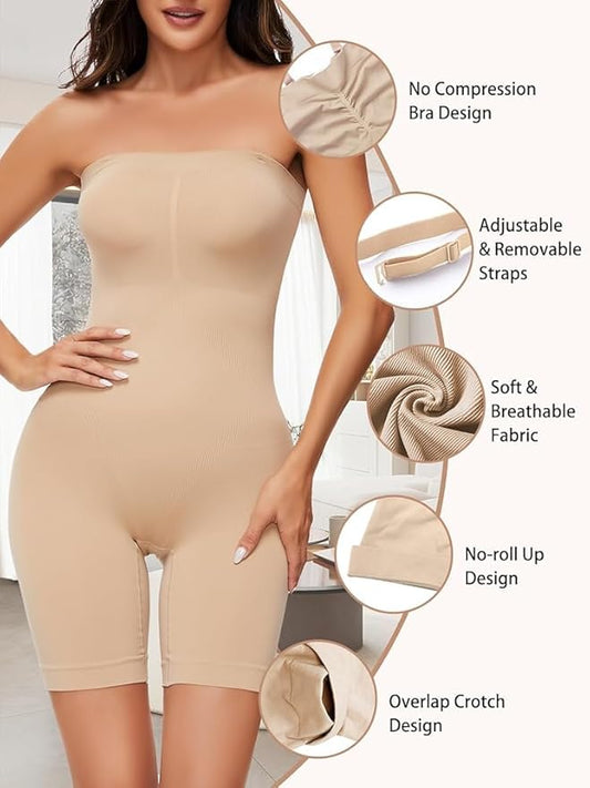 Strapless Shapewear for Women (Beige)